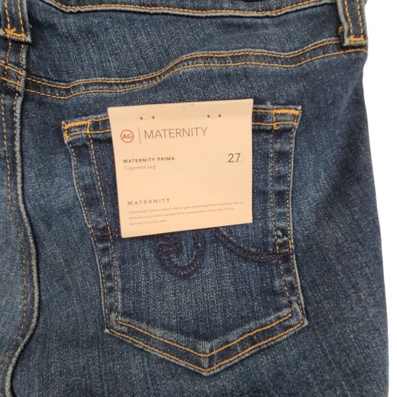 Adriano Goldschmeid NWT Women's Maternity Prima Cigarette Leg Jeans Blue Size 27 - Picture 11 of 14